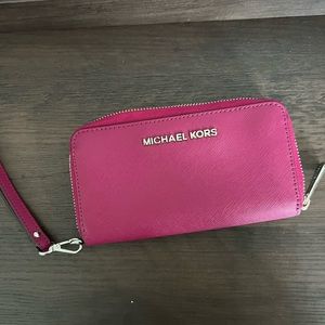 Michael Kors pink wristlet